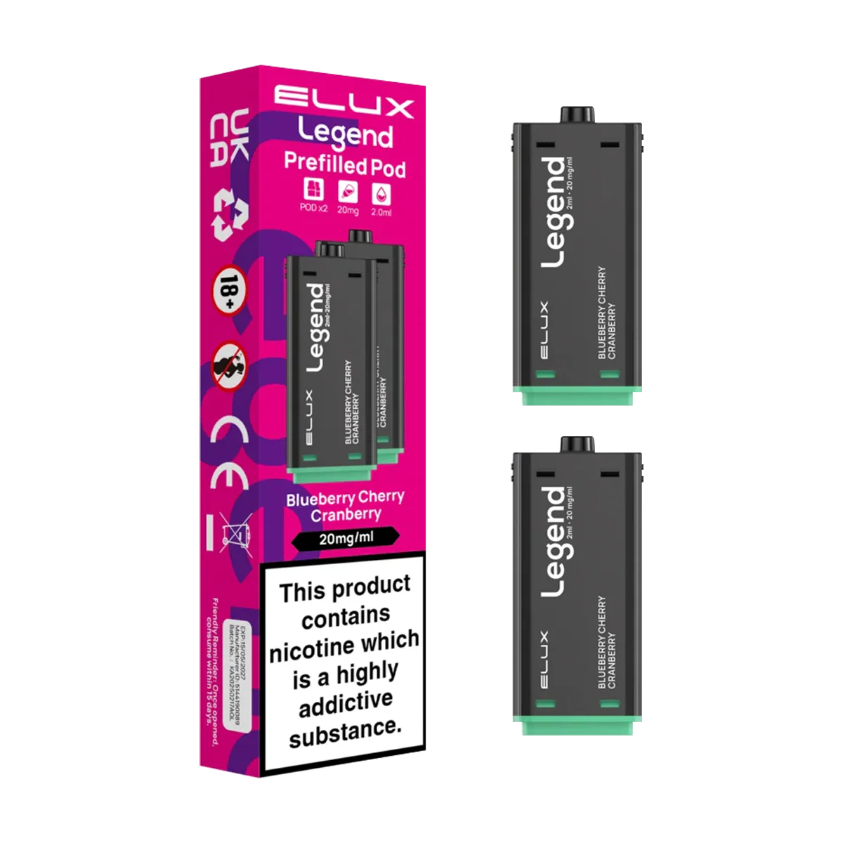 Blueberry Cherry Cranberry Elux Legend 1500 Pods