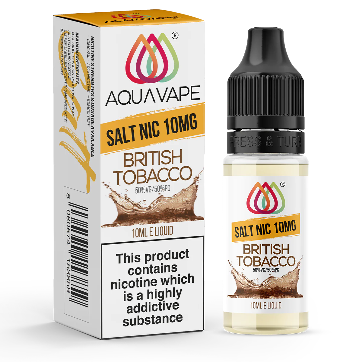 British Tobacco Nic Salt by Aquavape 10ml