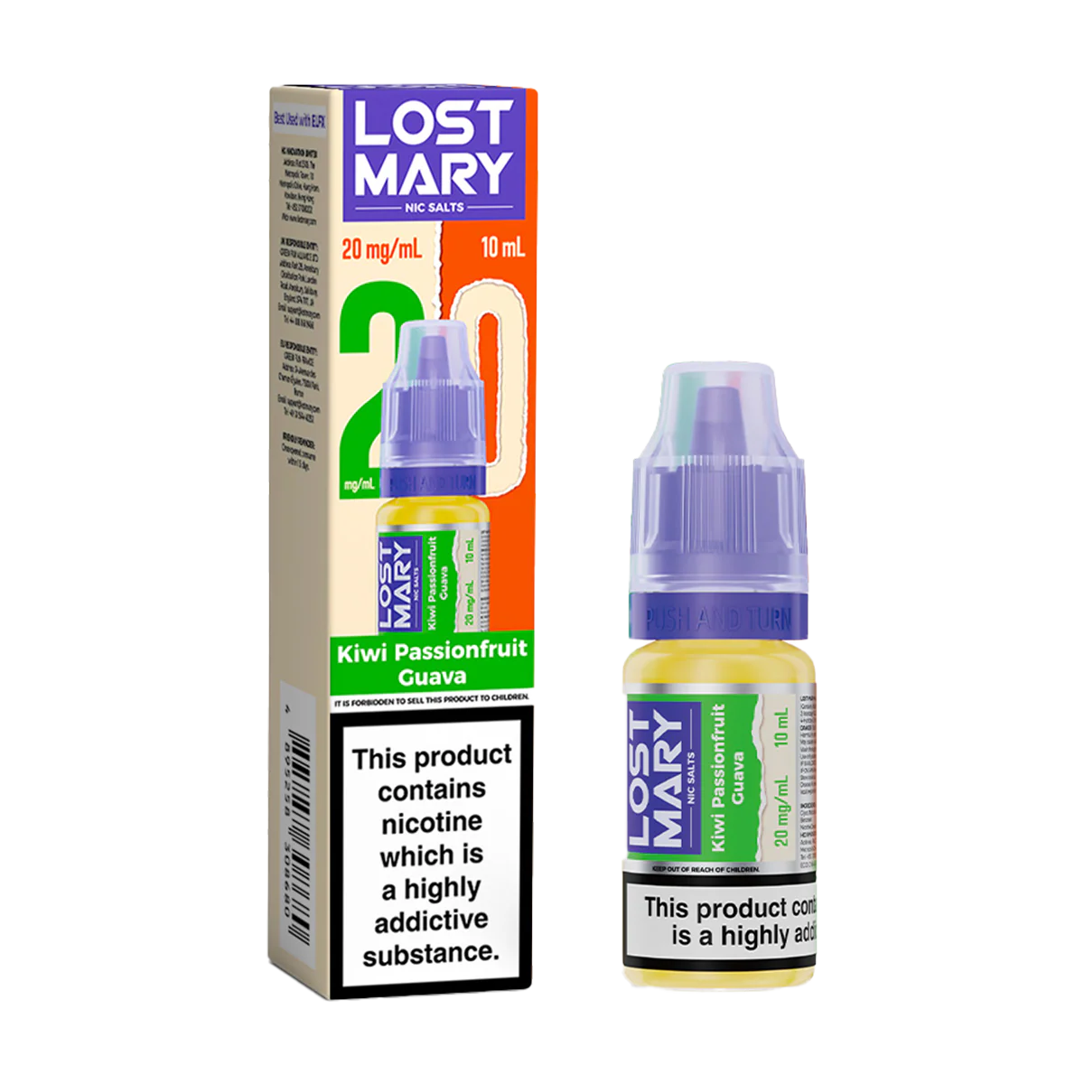 Kiwi Passionfruit Guava Lost Mary Nic Salt