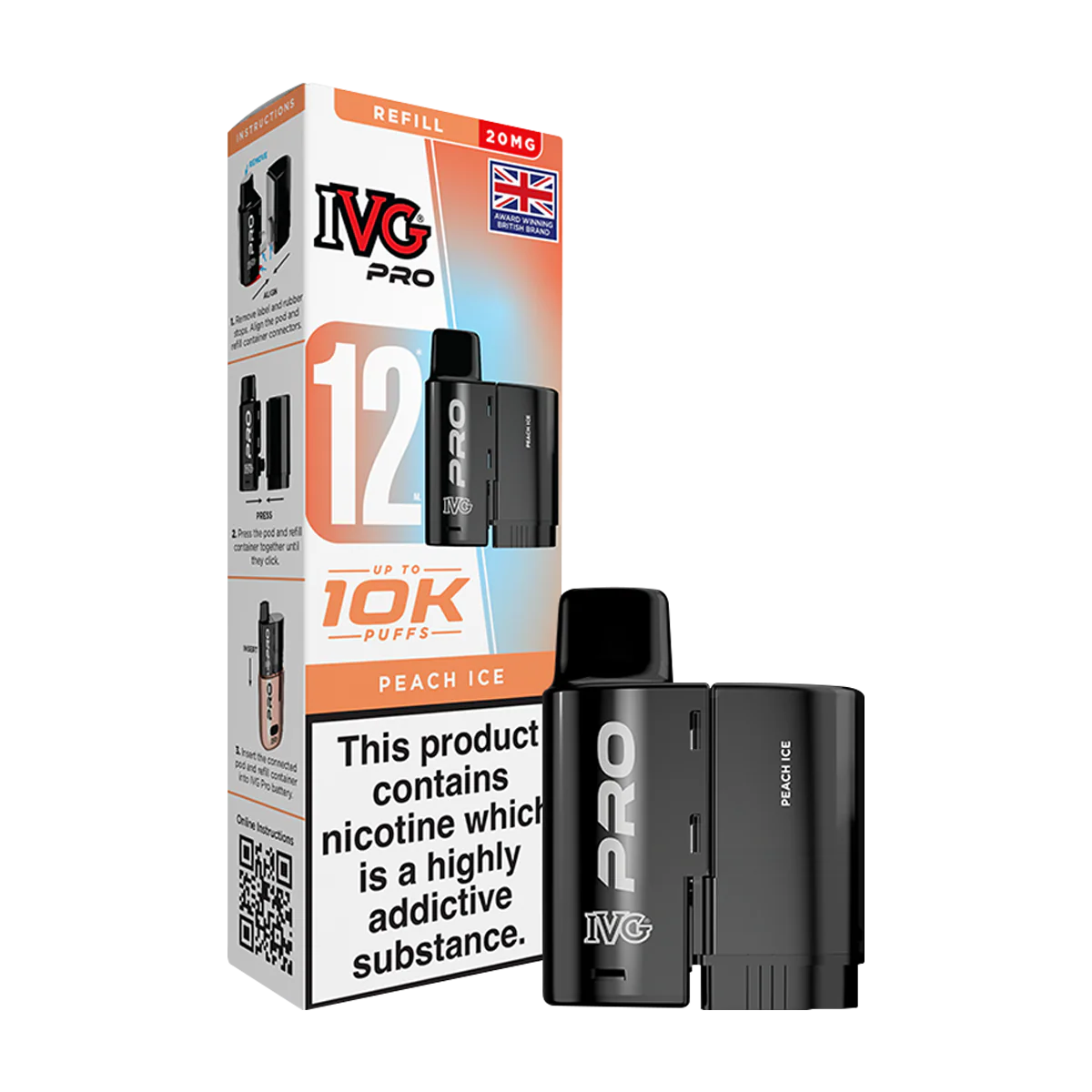 Peach Ice IVG Pro 12 Refill Pack