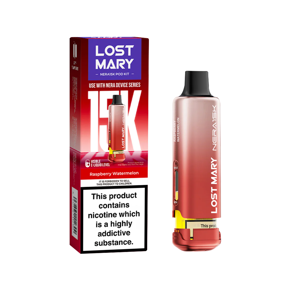 Raspberry Watermelon Lost Mary NERA15K Refill Pack