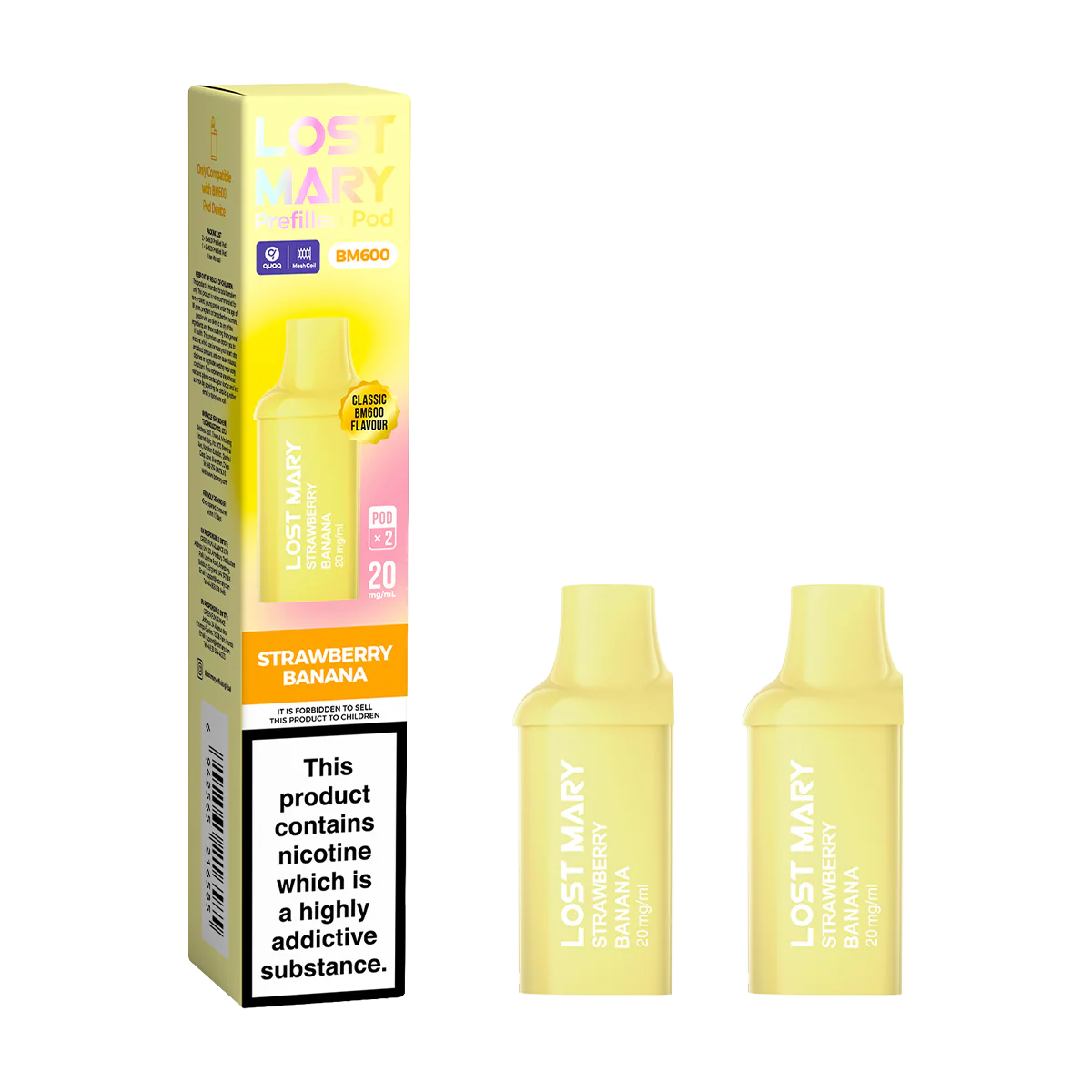 Strawberry Banana Lost Mary BM600 Pods