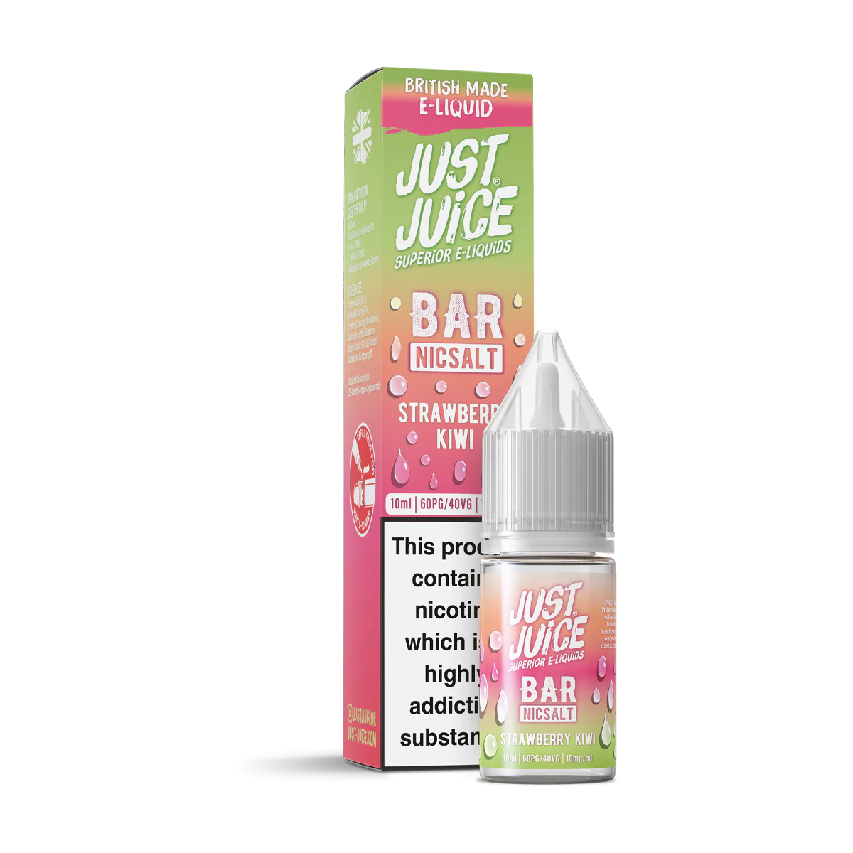 Strawberry & Kiwi Bar Nic Salt by Just Juice
