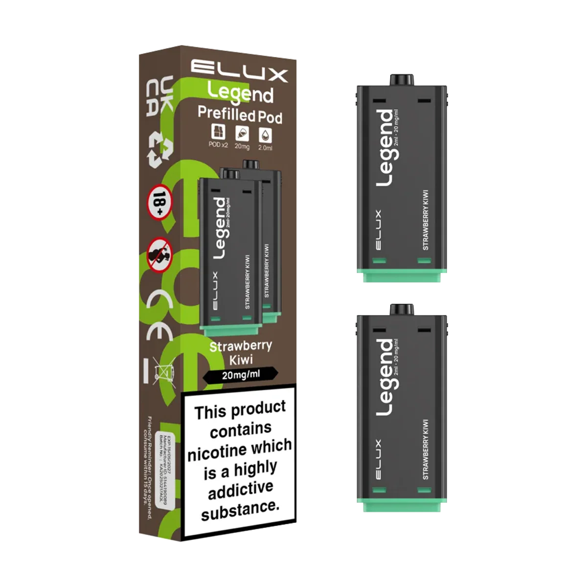 Strawberry Kiwi Elux Legend 1500 Pods