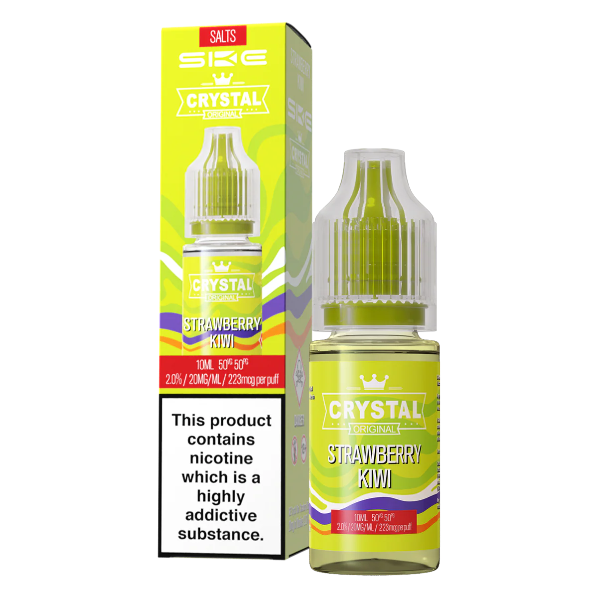 Strawberry Kiwi Nic Salt by SKE Crystal 10ml - Image 2