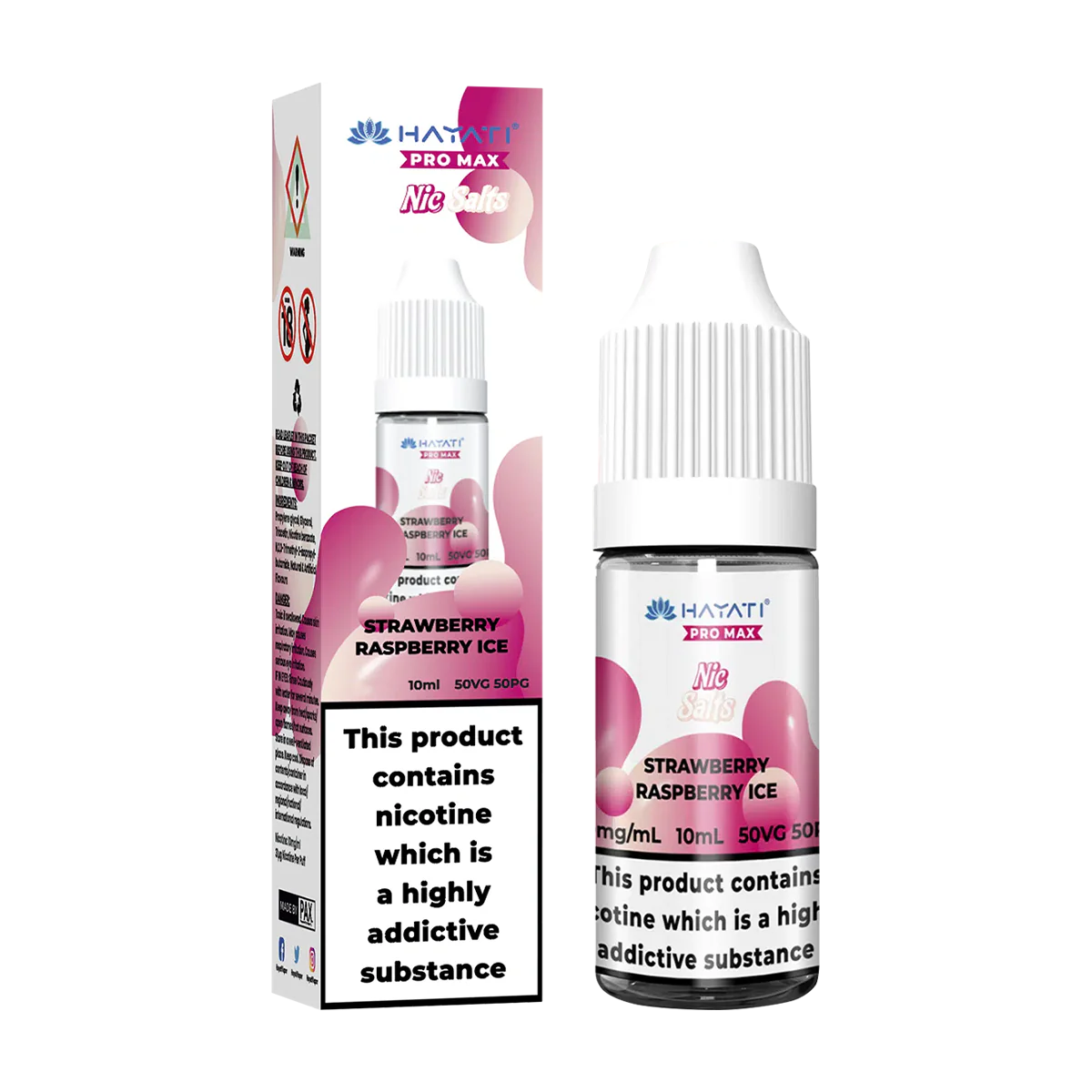 Strawberry Raspberry Ice Nic Salt by Hayati Pro Max 10ml