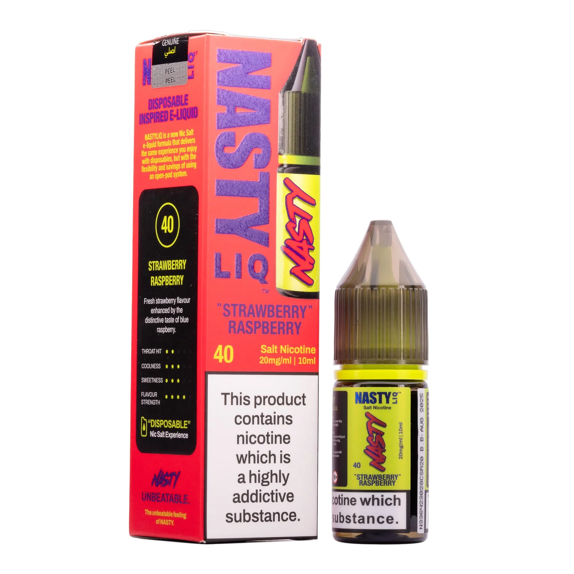 Strawberry Raspberry Nic Salt E-Liquid by Nastyliq