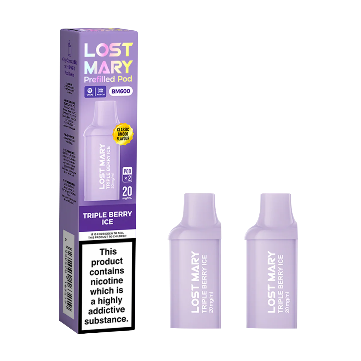 Triple Berry Ice Lost Mary BM600 Pods