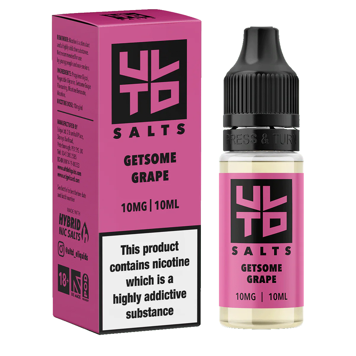 ULTD Getsome Grape Nic Salt - 10ml - Image 2