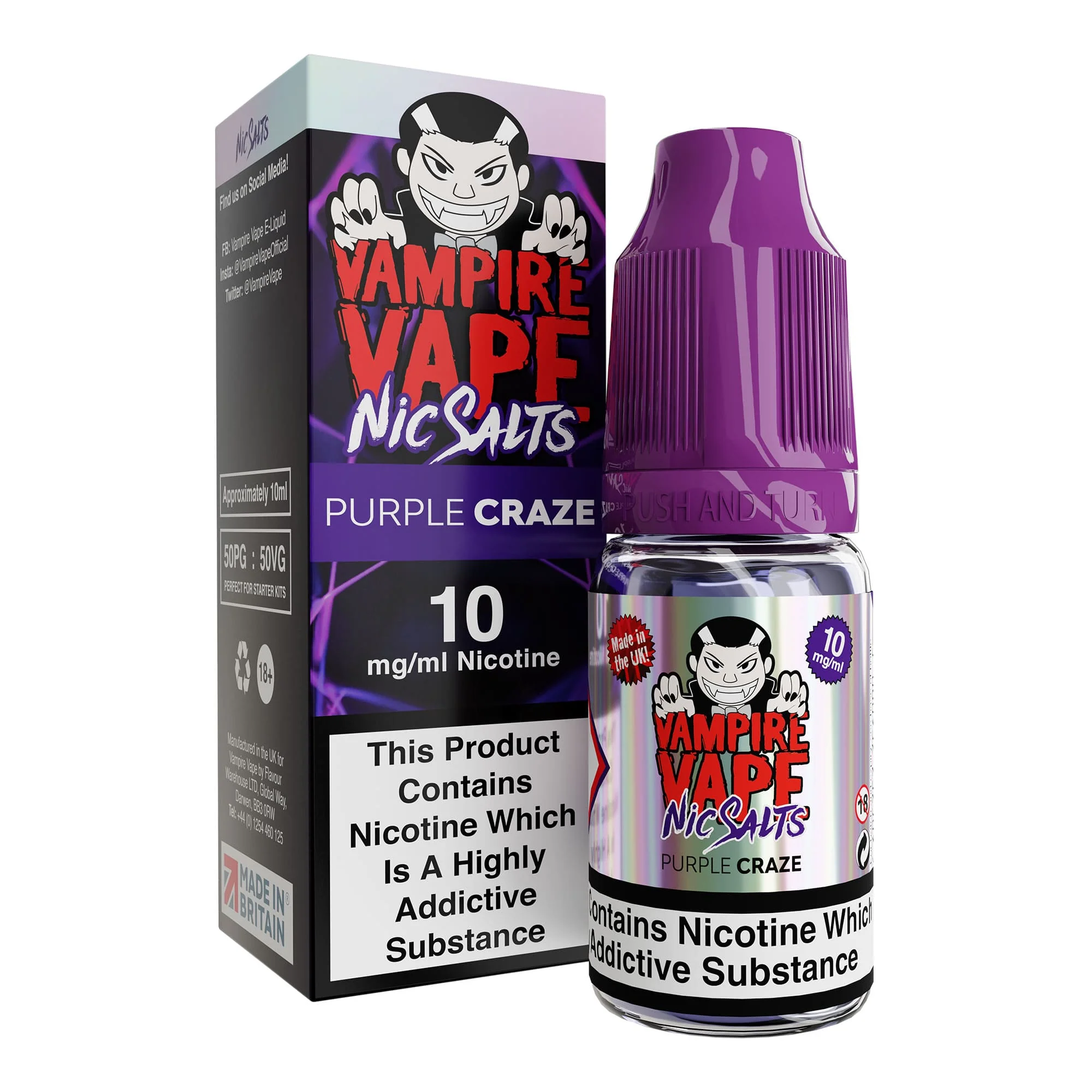 Purple Craze (Pink Berg) Nic Salts by Vampire Vape
